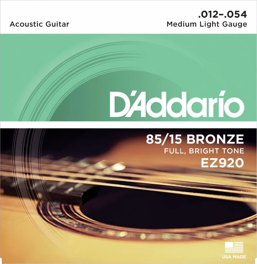 D'Addario EZ920 Great American Bronze Medium Light Acoustic Guitar
