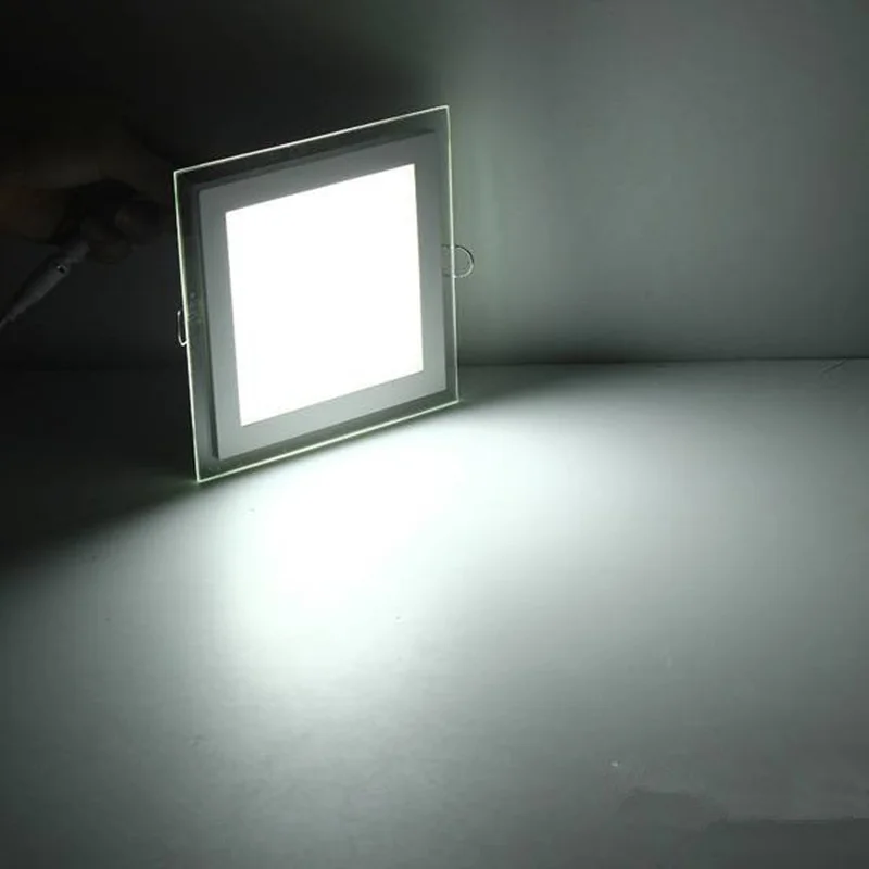 6W 9W 12W 18W 24W Dimmable LED Panel Downlight Square Glass Cover Lights High Bright Ceiling 3000K 4000K 6000K Recessed Lamps ceiling spotlights