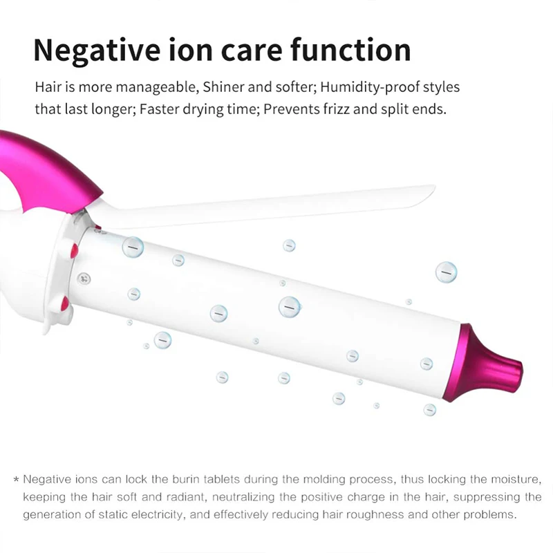 Щипцы для завивки волос с инфракрасным анионом 2 в 1 турмалин кудрявый утюжок Портативный 25 мм щипцы для завивки волос Профессиональный утюжок для волос стайлер