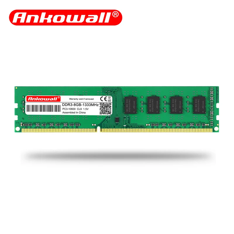 

Ankowall DDR3 8GB RAM 1600/1333MHz Desktop DIMM Memory PC3-12800/10600 1.5V DDR 3 motherboard RAM Lifetime Warranty