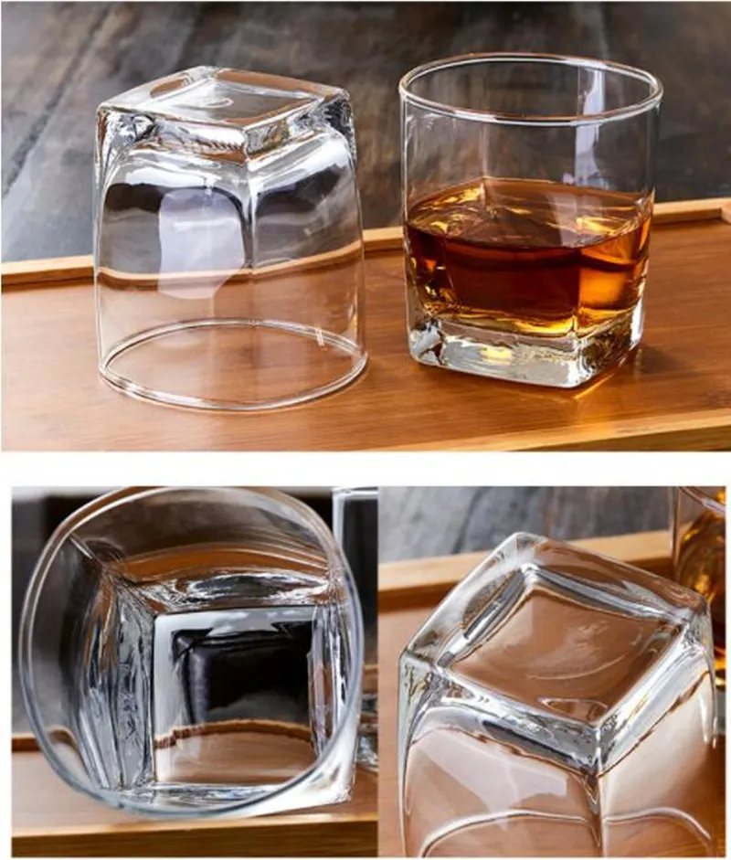 6-Piece Set of 170ml Thick Bottom Clear Glass Whiskey Glasses for Beer, Tea, Wine - Perfect for Drinking in Bars, Clubs, and at Home image 5