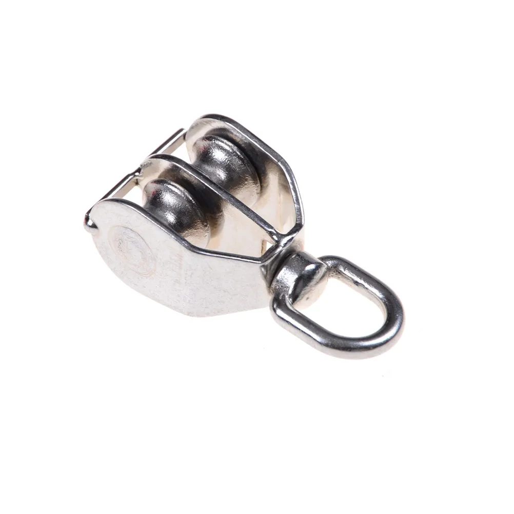 M15 Durable Swivel 304 Stainless Steel Double Sheave Wire Rope Pulley