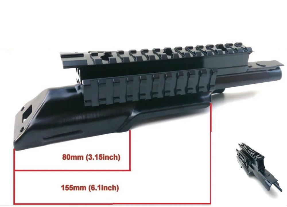 Airsoft AK 47 Receiver Top Cover Scope Mount Series Tri Rail Integral
