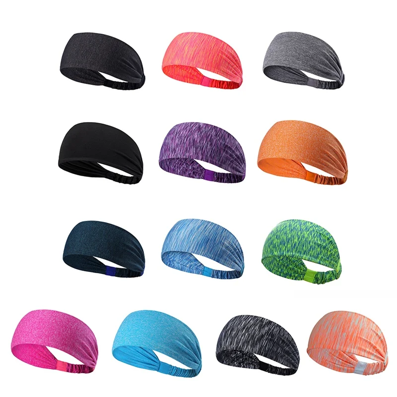 High Elastic Sport Headband Fitness Yoga Sweatband Outdoor Gym Running Tennis Basketball Wide Quick Drying Anti-sweat Hair Bands