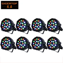 8 шт./партия 18x3 Вт Led Par Light 54 Вт RGB Quad Par Поставщики и производители Американский Dj Mega Tripar профиль Compact Disco Tri-led