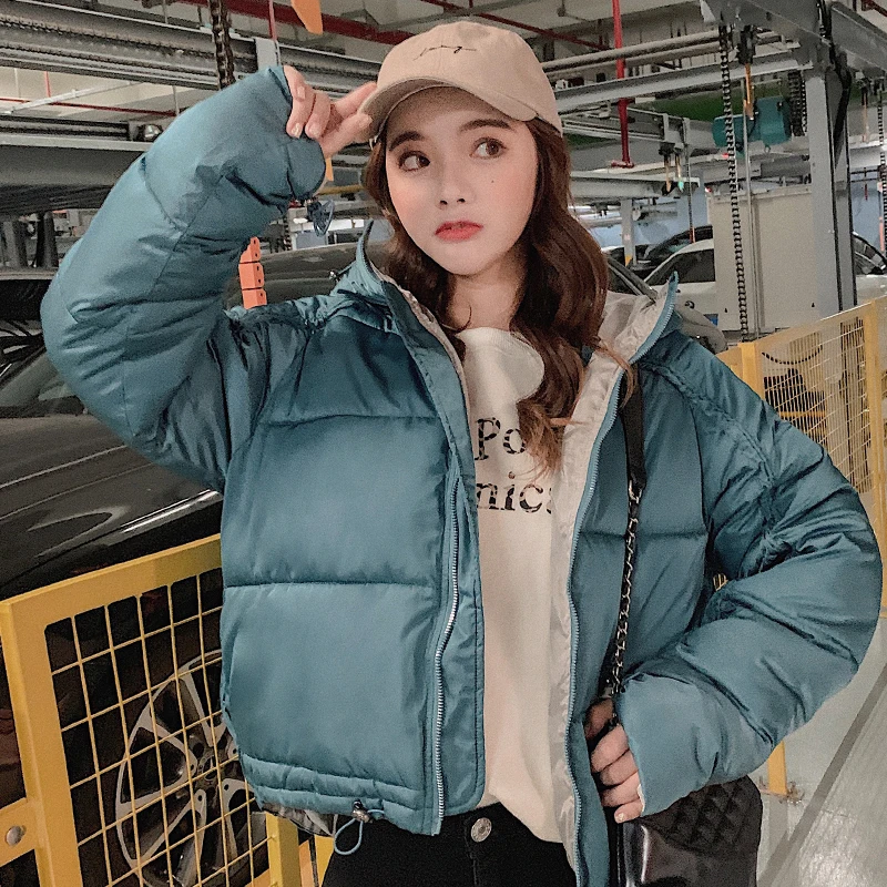 

2019 New Fashion Winter Jacket Women Hooded Outwear Cotton Padded Ladies Coat Short Parka Casaco Feminino