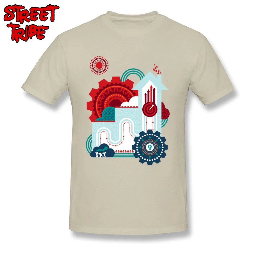 

Men T-Shirt Steampunk Tshirt Abstract Design Tops Elements Of Life Cotton Simple Style T Shirt Novelty Tees Short Sleeve Clothes