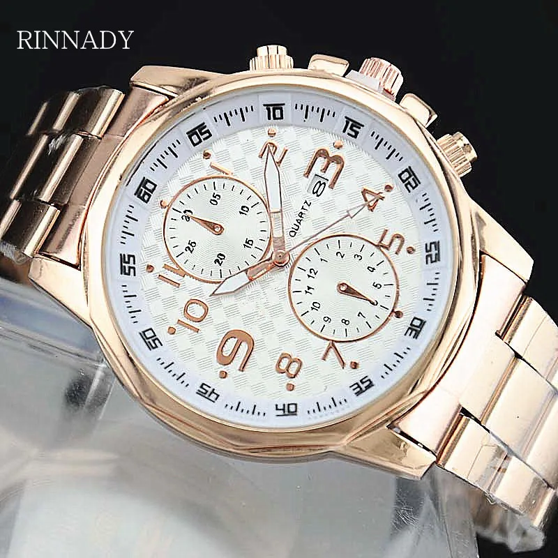 

RINNADY Luxury Fashion Black & White Strap Watch Men Quartz Watch Casual Males Sport Business Wrist Men Watch Relogio Masculino