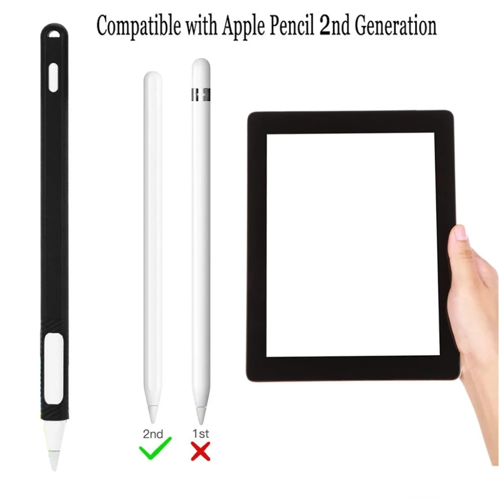 

Protective Cover Stylus Pen Soft Sleeve Case Non-Slip Nib Tip Cap Tablet Screen Touch Anti-Fall Portable for Apple Pencil 2nd