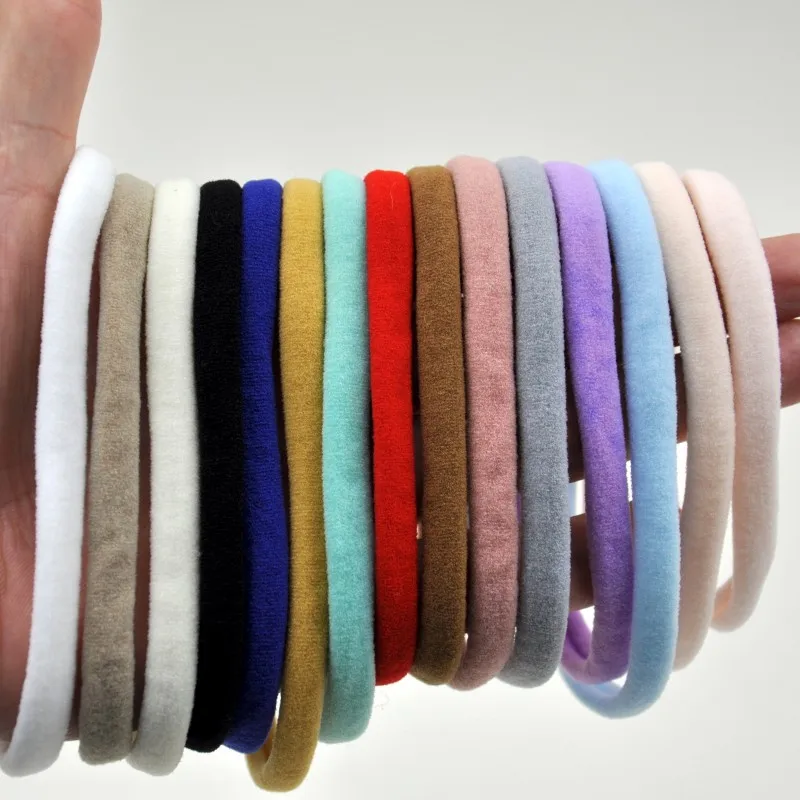 

50pcs/lot Stretchy Thin Skinny Nylon Headband Soft Traceless Baby Headband Baby Hair Accessory DIY Crafting