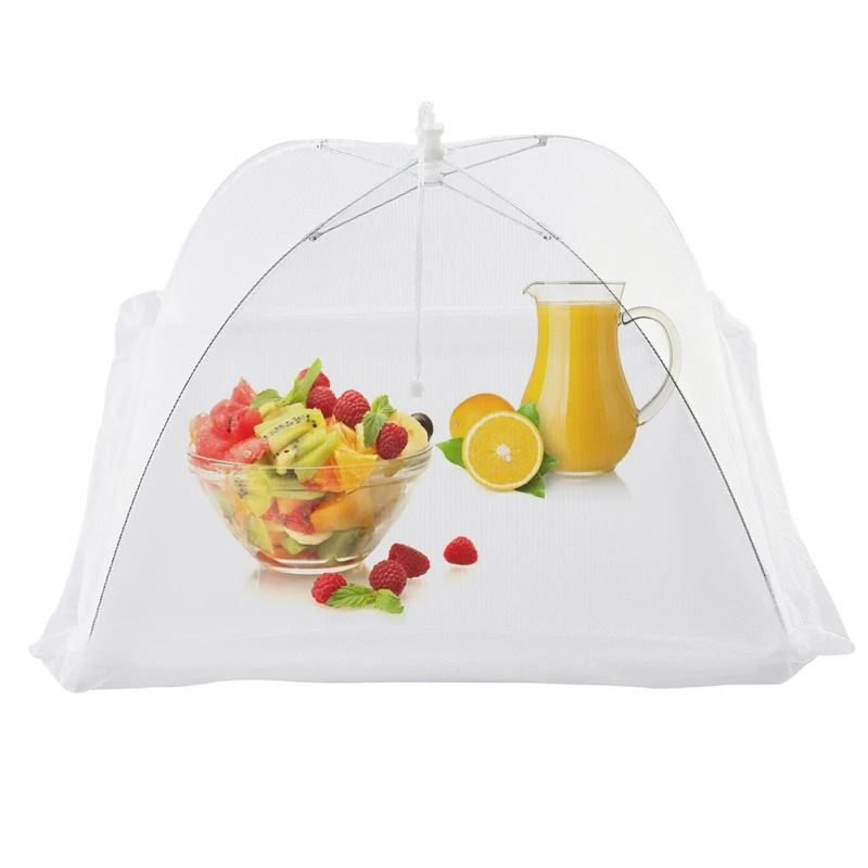 Food Cover Anti Mosquito Fly Resistant Lace Mesh Net Foldable Umbrella