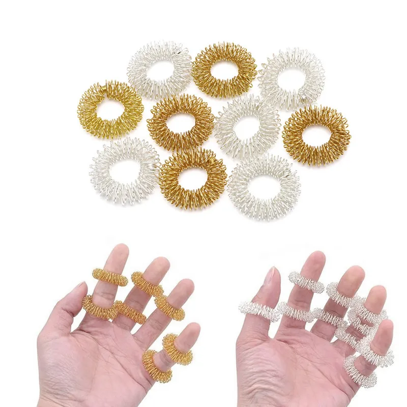 

1 PC Acupuncture Rings Health Care Body Massager Finger Massage Ring bath bomb