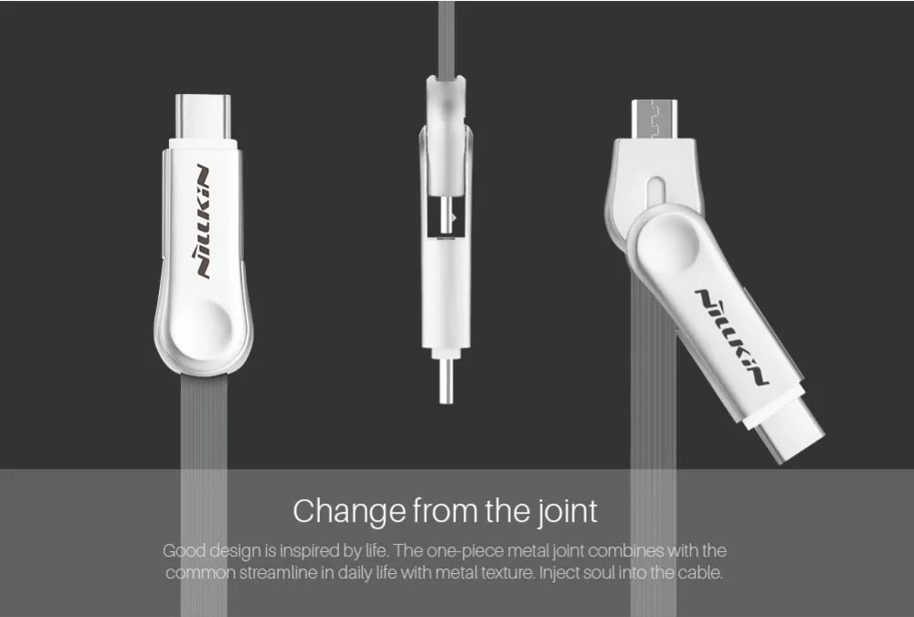 2 в 1 micro-type c usb штекер цифровой кабель металлический штекер usb type-c кабель для Xiaomi/Leshi/Nokia/ZUK z2 pro power usb type-c