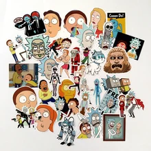 35Pcs lot American Drama Rick and Morty Funny Sticker Decal For Car Laptop Bicycle Motorcycle Notebook