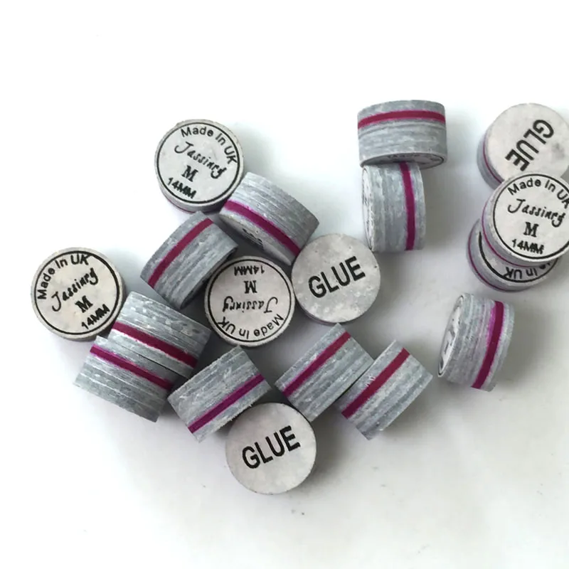

free shipping 10pcs/lot Jassinry Billiard cue tips M 9layers grey with red color Pool cue tips 14mm tips High Quality