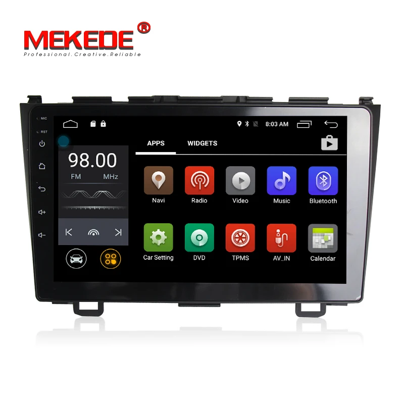Perfect MEKEDE free shipping 2GRAM 1 Din Android 7.1 GPS Car Radio 9inch for Honda/CRV  CR-V 2007-2011 Radio Car Stereo 4G LTE RDS 1