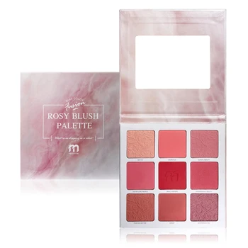

New 9 Colors Face Pigment Marble Shimmer Blusher Blush Powder Brozer Cosmestics Professional Palette Blush Contour Shadow