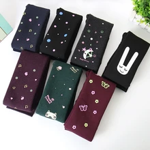 Теплые плотные леггинсы с бархатистой подкладкой для девочек год детские зимние хлопковые леггинсы с рисунком штаны для девочек штаны для детей возрастом от 2 до 8 лет