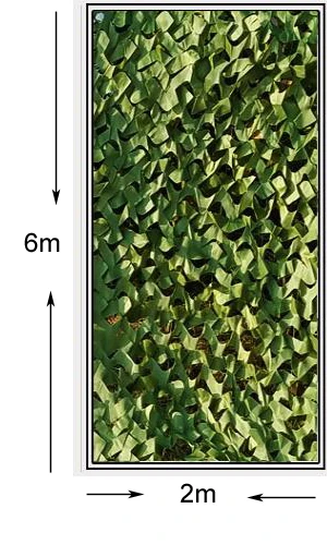 Камуфляжная сетка для кемпинга, 2X3 м, 3X5 м, 4X5 м, 2X7 м, камуфляжная сетка для лесных джунглей, для охоты, стрельбы, рыбалки, укрытие, скрытие сетки - Цвет: 2x6  full green