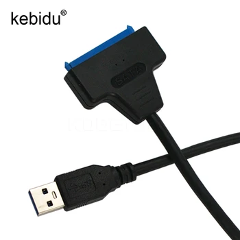 

Kebidu USB 3.0 To SATA 22 Pin 2.5 Inch Hard Disk Driver SSD Adapter Cable Super Fast Speed USB Cable Converter