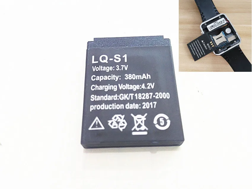 

2019 new original authentic DZ09 smart watch mobile phone battery 380 MAH battery watch battery free shipping