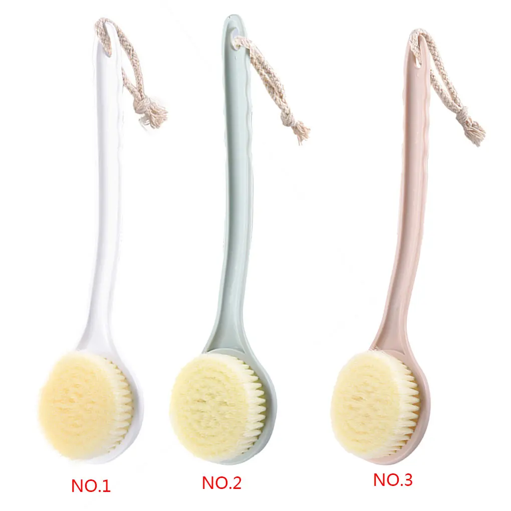 Feiqiong Bath Brush Long Anti-Skid Handle Bath Brushes Massager Back Body Shower Exfoliation Scrubber Bathroom Brush Accessories