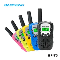 2 шт. Baofeng Мини Walkie Talkie BF-T3 детские игрушки Портативный двухстороннее радио ФИО Comunicador BF T3 портативная ВЧ-радиостанция для детей