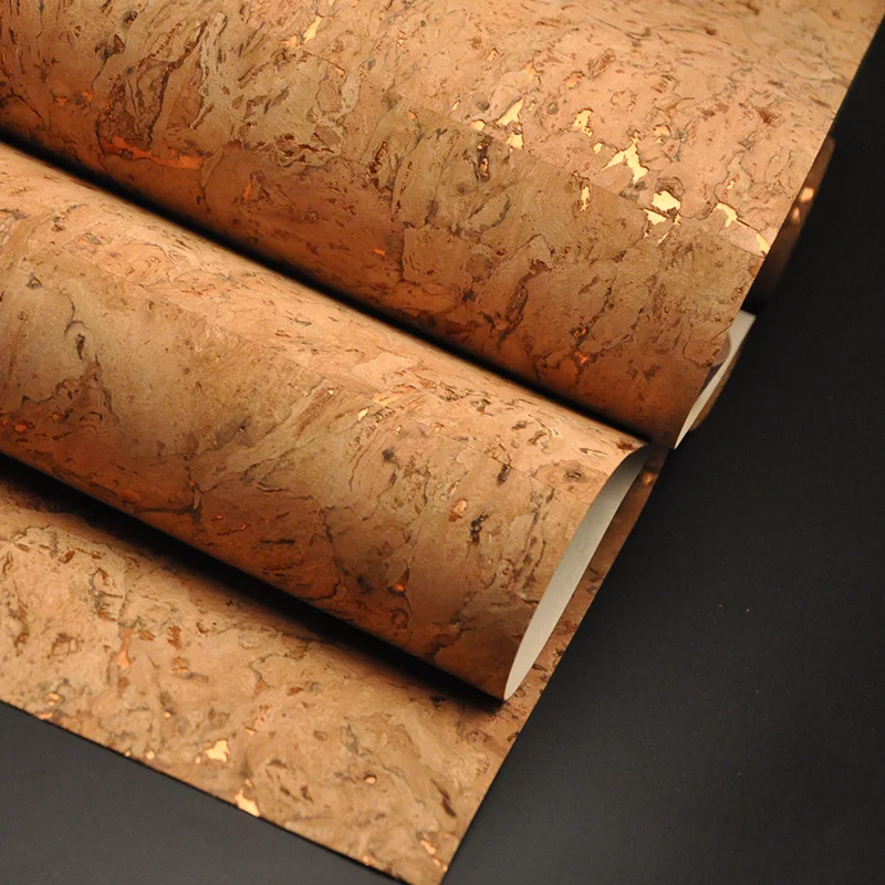 Wood Wall Paper Luxury Rose Gold Real Cork Wallpaper For Home Decoration Hotel Bed Room Cork Wallpaper Wall Paperwood Wall Paper Aliexpress