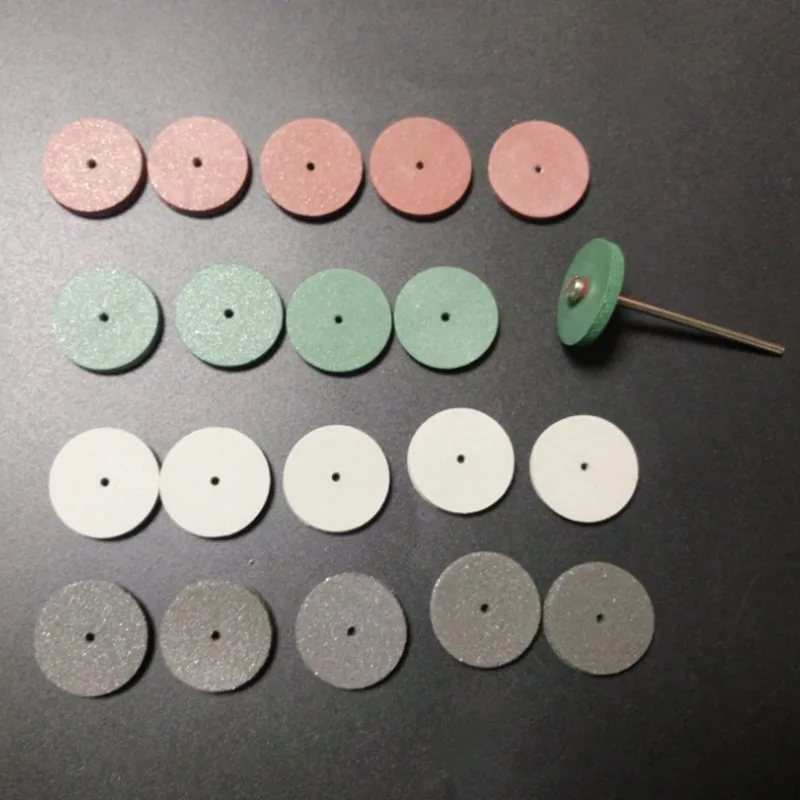 

20 + 1 pieces 3mm Shaft Small Rubber Polishing Wheel for Knife Dental Surface Finishing Dremel Rotary Power Tools