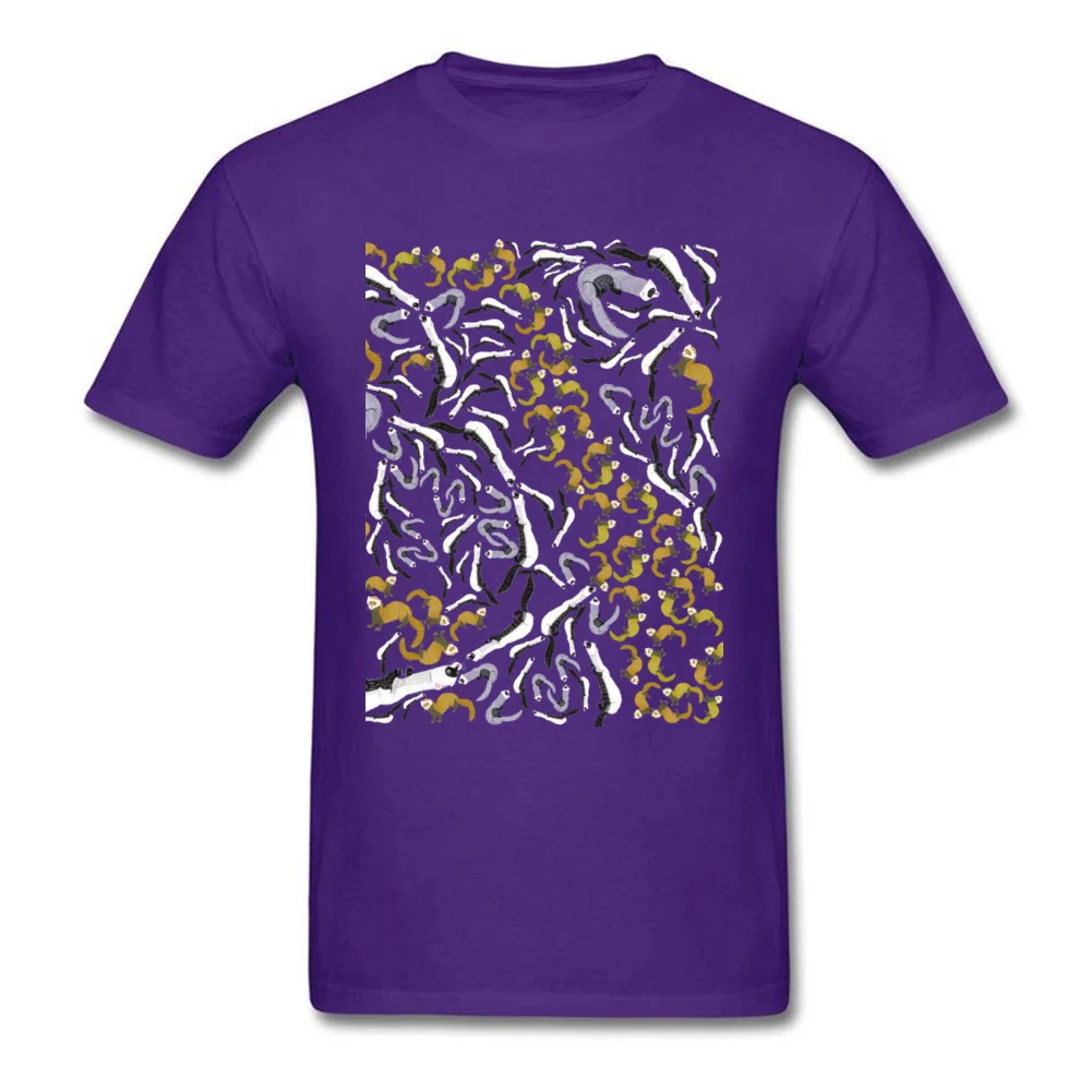 Tops T Shirt Ferret world Pattern Summer Autumn Short Sleeve Pure Cotton Round Neck Men Top T-shirts Normal Tee-Shirt Hip Hop Ferret world Pattern purple