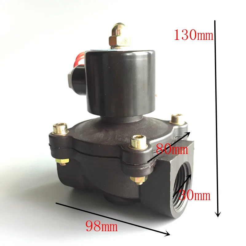 " 1 дюймовый Соленоидный клапан водяной клапан N/C 2 way Air Oil gas 2W250-25 12V 24V 220V электромагнитный клапан