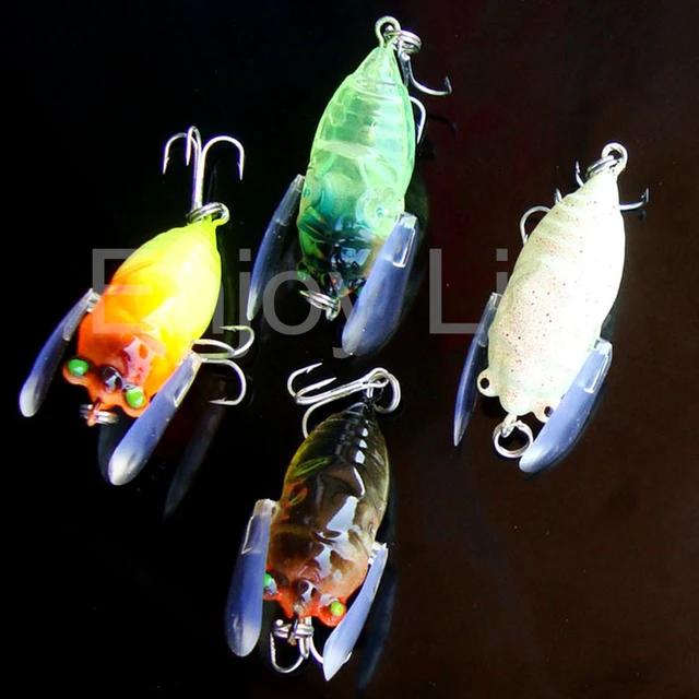 5pcs*5cm/6g Fishing Cicada Pesca Crankbait Hard Bait Popper