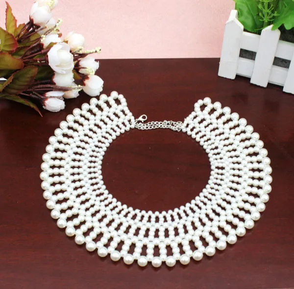 

2017 New Exclusive High quality Fashion noble imitation-beads pearl collar necklacke collar Statement wholesale collar latest