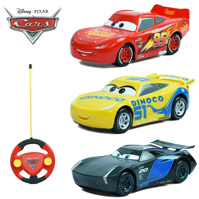

2018 Disney Pixar Cars Juguetes Carros McQueen Jackson Cruz Ramirez Remote Control Car Toys Cars 3 Christmas Gifts for Children