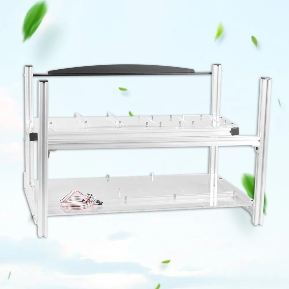 Multifunctional Heat Dissipation GPU Mining Frame Case Stackable Design Aluminum Acrylic Insulation Mining Frame Case Multifunctional Heat Dissipation GPU Mining Frame Case Stackable Design Aluminum Acrylic Insulation Mining Frame Case