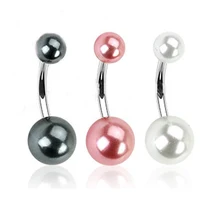 1 шт. имитация жемчуга много цветов на выбор пирсинг ювелирные изделия пупка кольца 14 г Козелок Уха брови бар