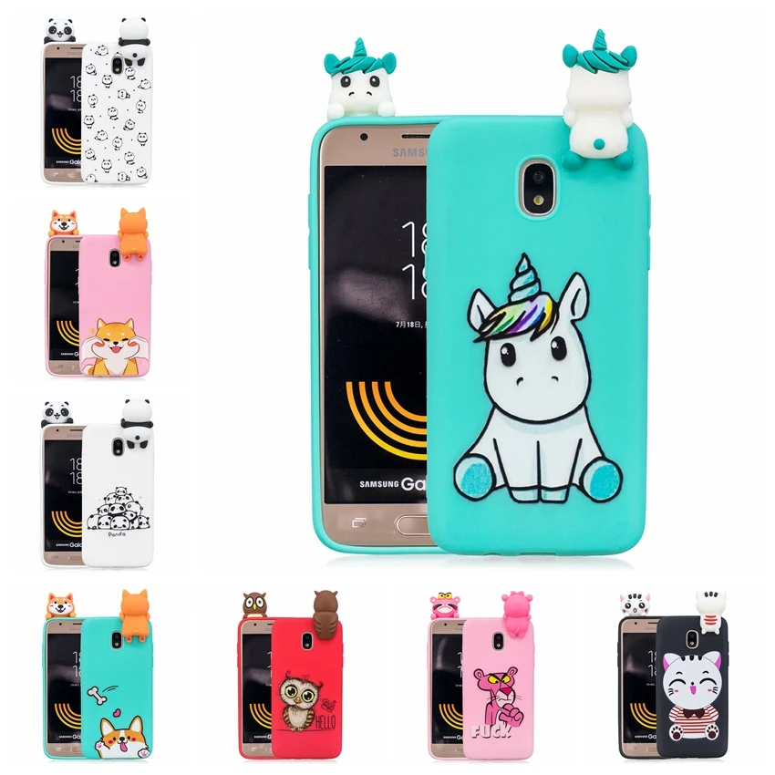 3D Case For Samsung Galaxy J3 2018 Cute Panda Unicorn Cat Phone Cases Coque |
