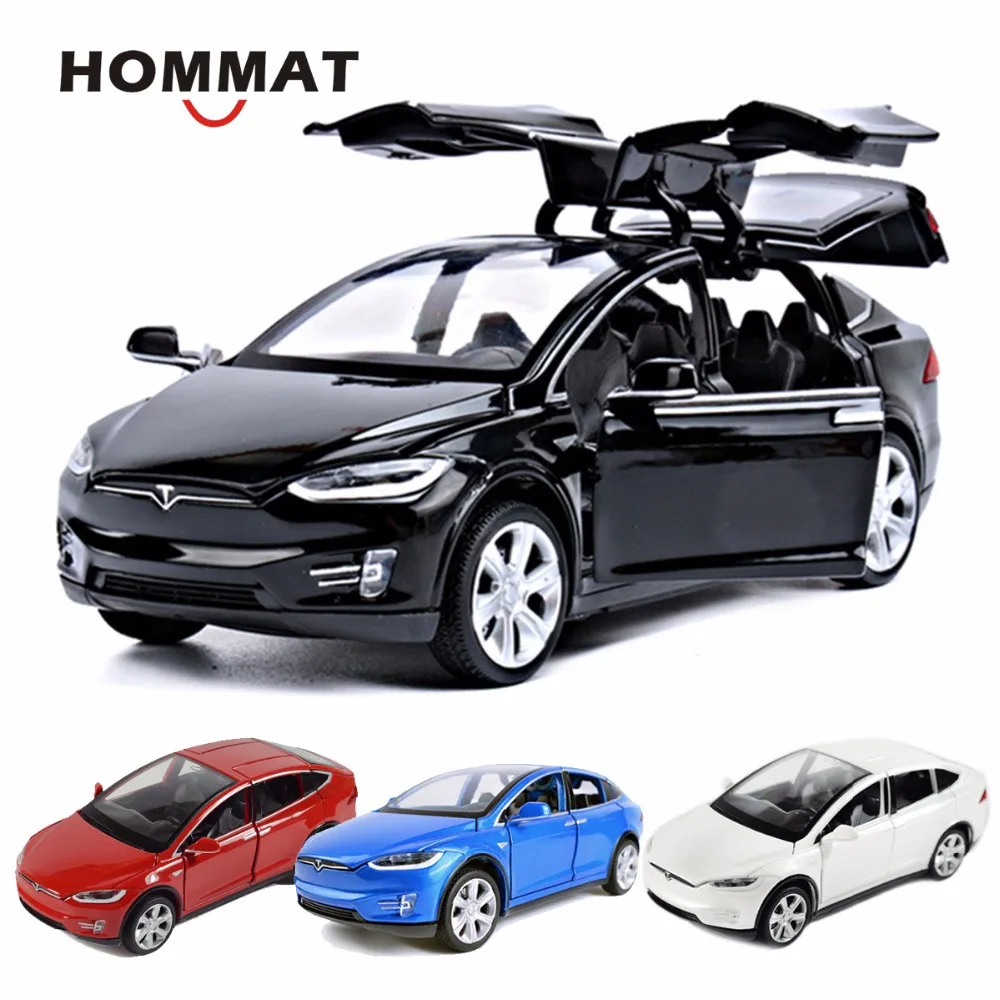 Модель автомобиля HOMMAT 1:32 SUV Tesla Model X 90D из сплава литая Игрушечная модель