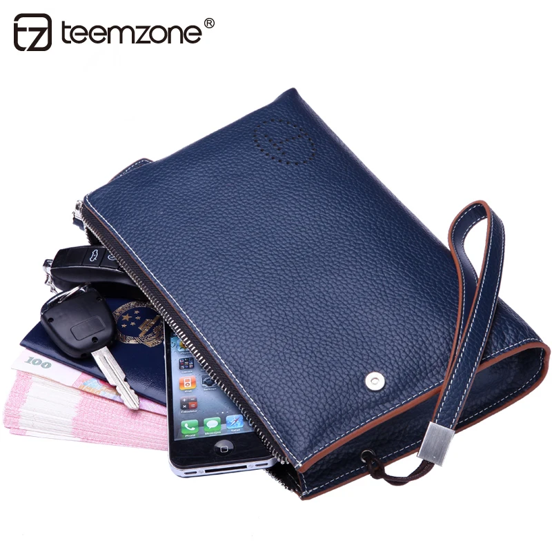 Prix pour Teemzone Mode Sac À Main D'affaires Hommes de Poignet Bracelet Cuir de Vachette Véritable Grande capacité D'embrayage Poignet Sac à main 3 taille J50 Prix pour Teemzone Mode Sac À Main D'affaires Hommes de Poignet Bracelet Cuir de Vachette Véritable Grande capacité D'embrayage Poignet Sac à main 3 taille J50