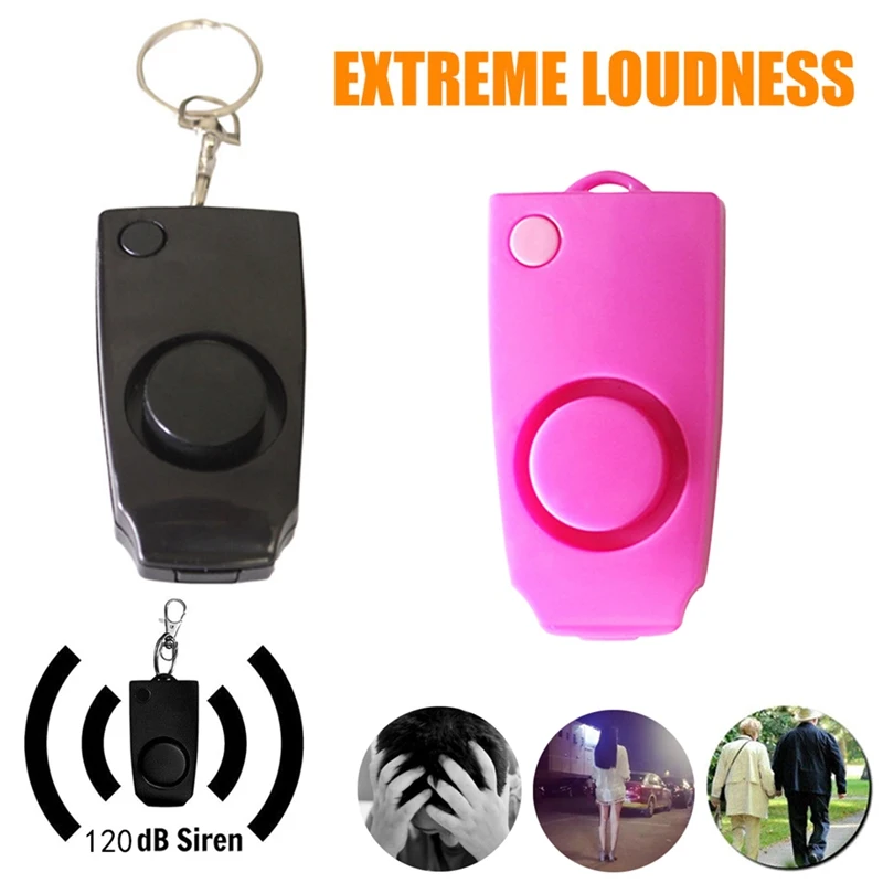 

Car Key Ring Personal Security Keychain Alarm Keyring Loud Alert Attack Panic Key Chain Personal Security Device Car-styling