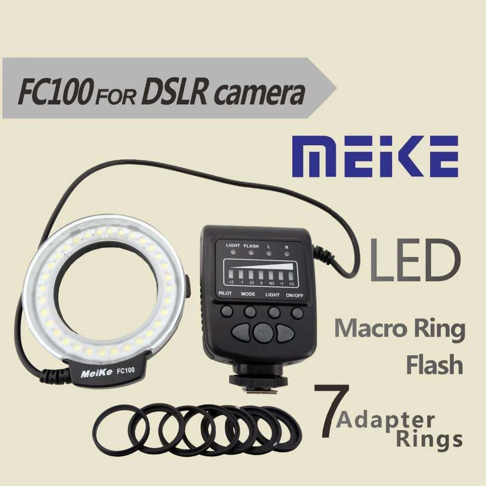 Meike FC100 Macro LED Ring Flash Macro Light for Canon Nikon Pentax