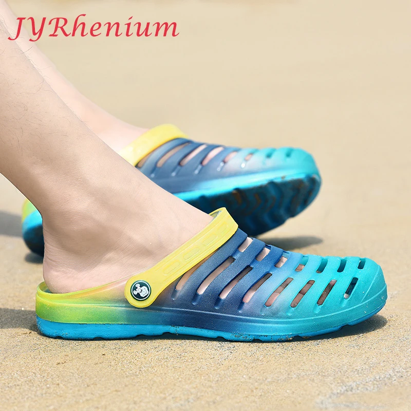 JYRhenium New Design 2017 Summer Men Mesh Breathable Flat Sandals Men font b Running b font