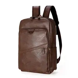 2019 модный мужской кожаный рюкзак высококачественный молодежный рюкзак для путешествий школьная сумка для книг мужской ноутбук деловой