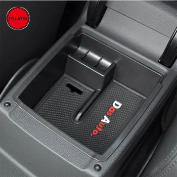 

Car Central Armrest Storage Box Container Tray Holder with Mat Car Interior Accessories for VW Volkswagen Magotan B8 2017