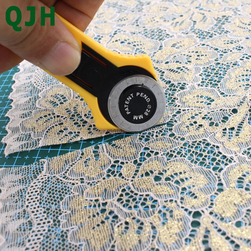 28 мм глубокий желтый вращающийся нож ручной швейный инструмент роликовый резак QJH швейная ткань резка ремесло DIY швейный инструмент