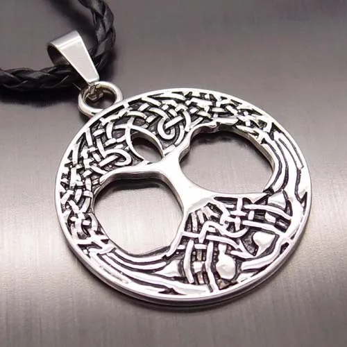 Irish Celtic knot Tree of life Pendant with 20" Choker Necklace PP219