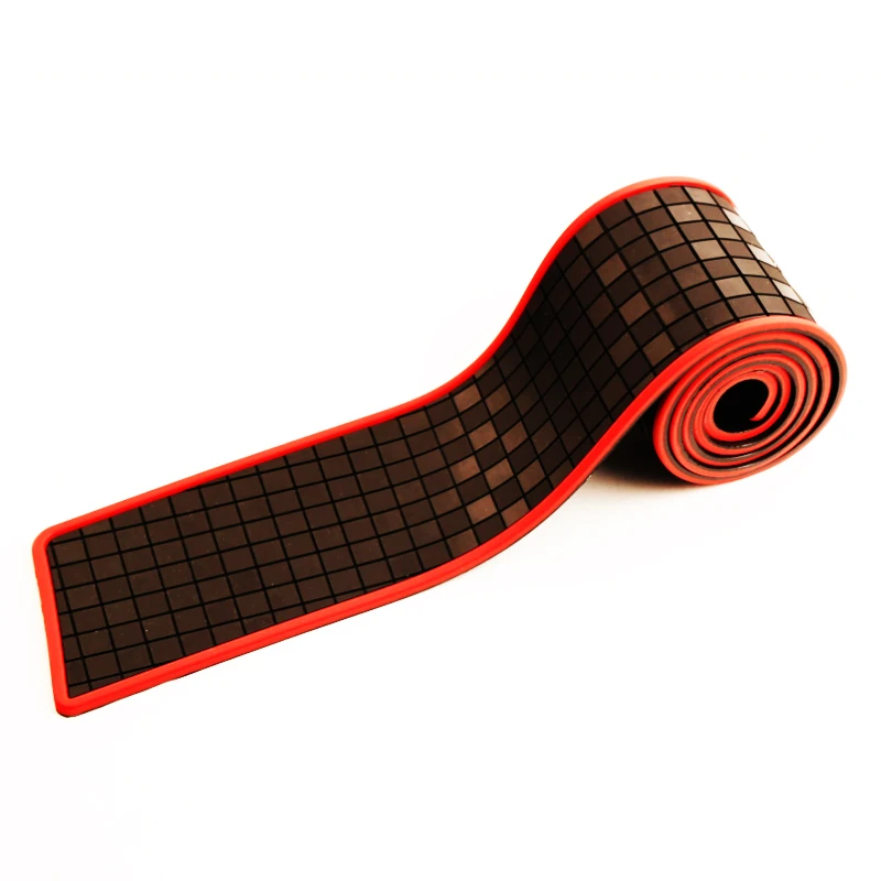 

Rubber Car Rear Bumper Protector Trunk Sill Plate Carbon fiber lattice Guard Pad Trim For VW Passat B5 Ford Focus Skoda Octavia