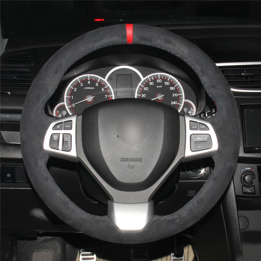 MEWANT черный замшевый чехол рулевого колеса автомобиля для Suzuki Swift Sport 2012 2013- Vitara S