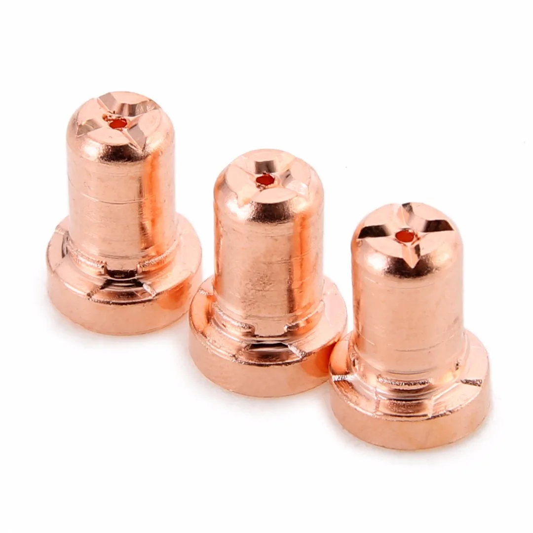 60pcs Red Copper Extended Long Tip Electrode & Nozzles For PT31 LG40 40A Plasma Cutter Cutting Welding Torch Mayitr