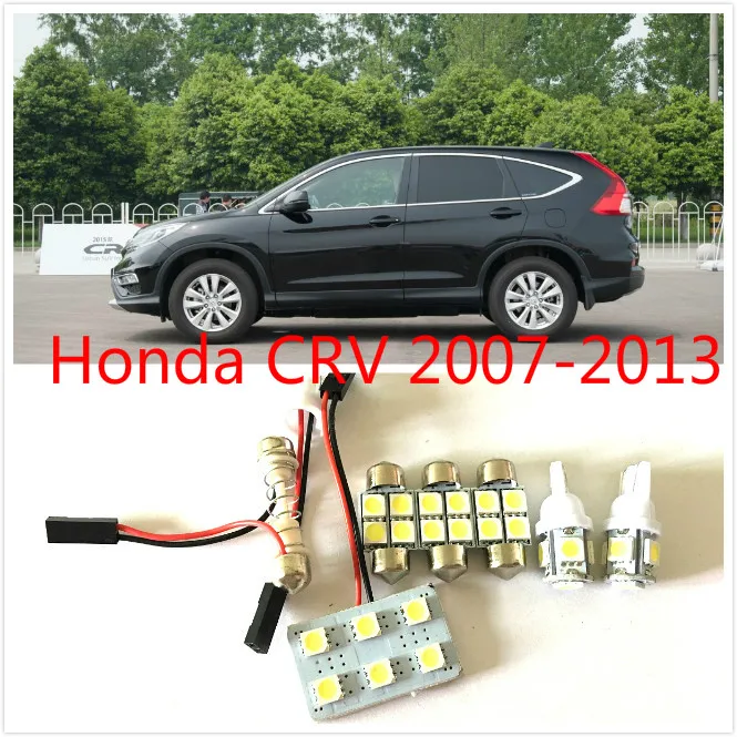 

6PCS Xenon White LED interior package kit For CRV 2007-2013 Map Dome Trunk Cargo Door Exterior License Plate Tag Lights